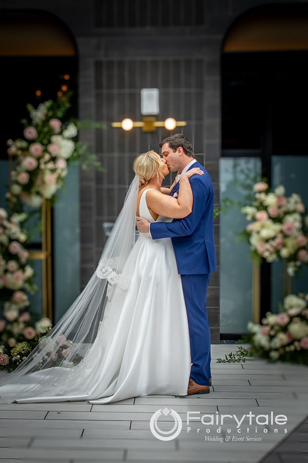 First kiss as husband and wife