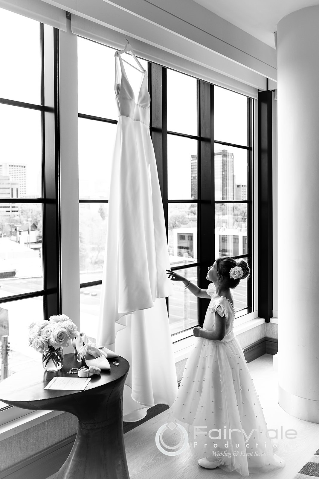 Bride robe detail shot