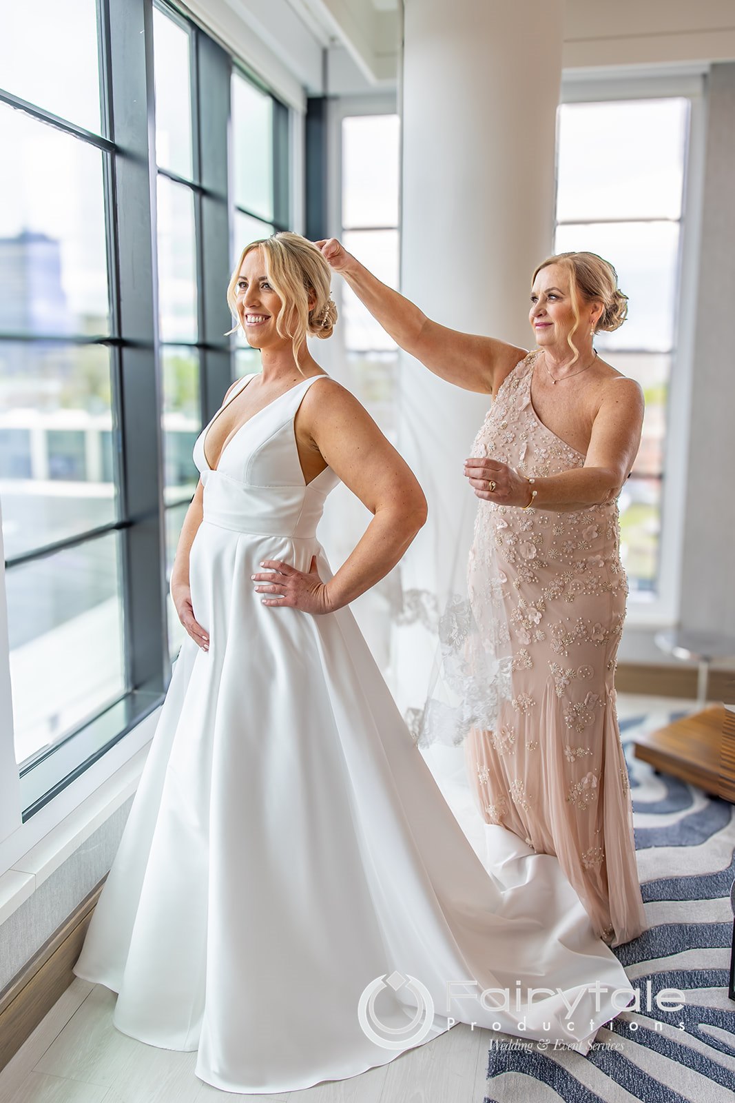 Bride getting ready